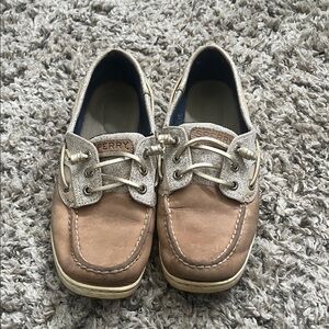 Sperry Angrlfish Tan Boat Shoes